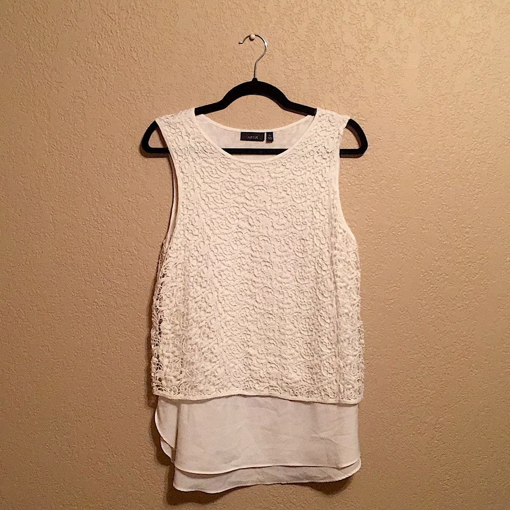 White Laced and Layered Blouse